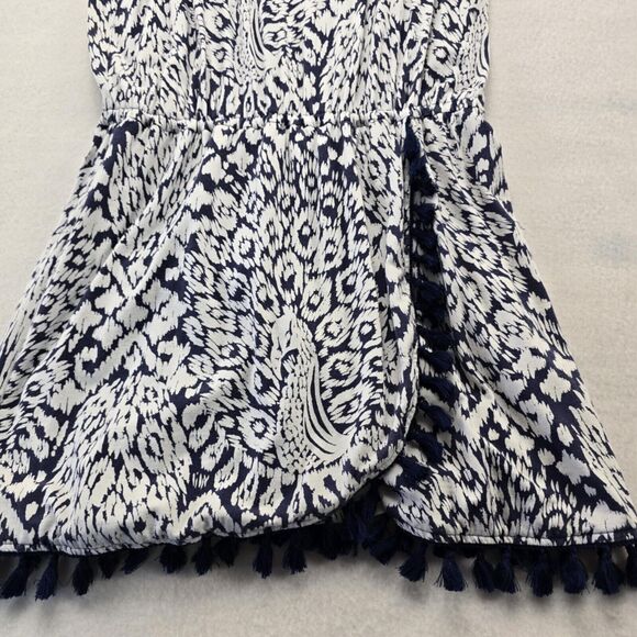 Lilly Pulitzer Jarrett Sleeveless romper Size Medium faux wrap with tassels - Picture 3 of 4